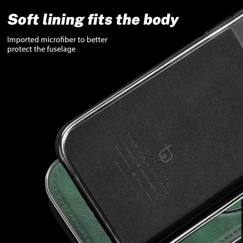 Business PU Leather Fold Stand Holder Case For iPhone 14 Pro Max 12 13 11 Pro Max 15 Invisible Bracket Display Shockproof Cover