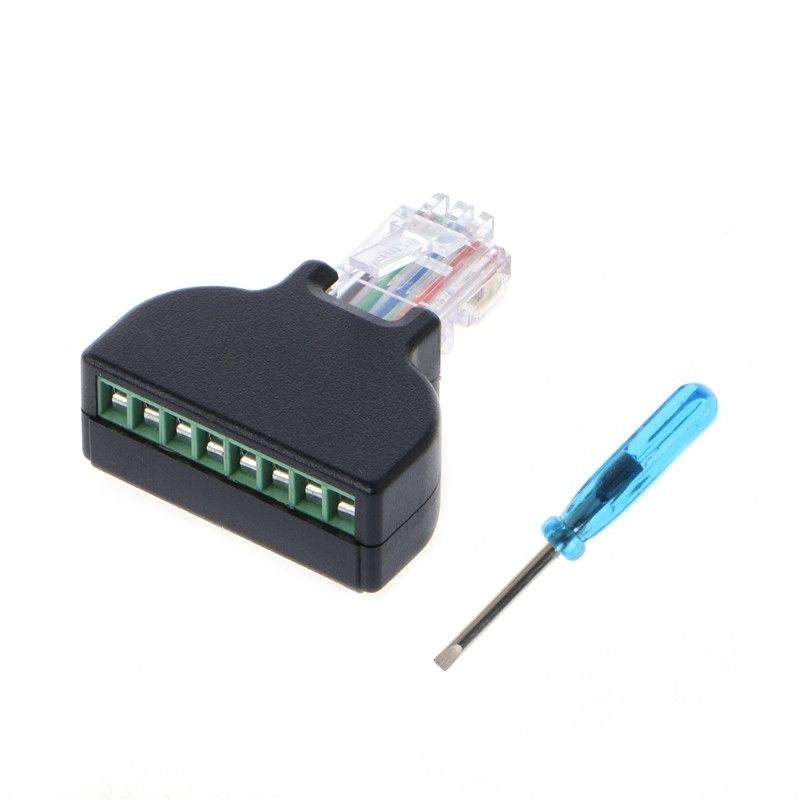Ethernet AV 8 To RJ45 Pin Terminal For Male Camera CCTV