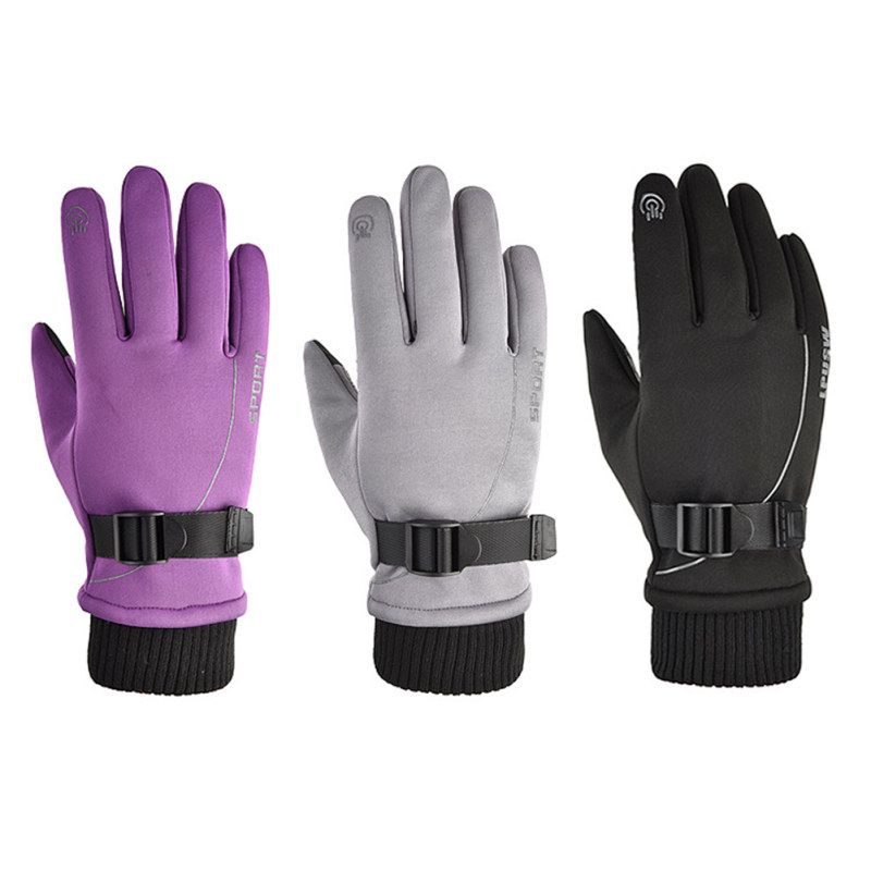Women Men Waterproof Rainproof Non-Slip Plus Velvet-Black