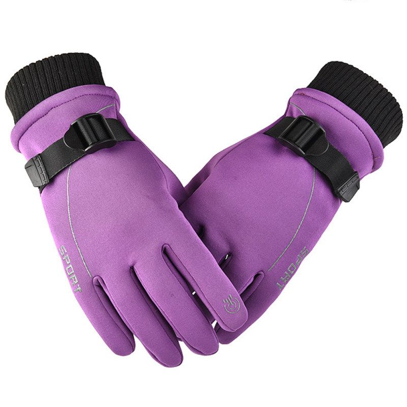 Women Men Waterproof Rainproof Non-Slip Plus Velvet-Black