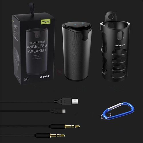 S8 Official Zealot 3D HiFi Wireless Bluetooth Mini Speaker With Touch Control & Powerbank Function