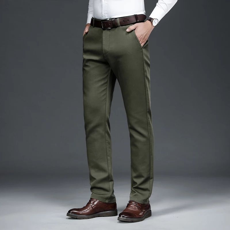 Top Quality Chinos Pant For Men : Army Green