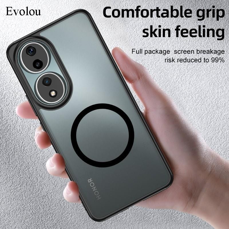 For Huawei Honor 90 Magsafe Magnetic Matte PC Phone Case For Honor 90 Pro Wireless Charging Adsorption Back Cover