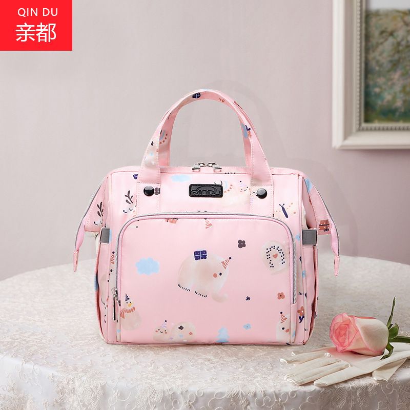 (Pink)Mummy Bag Tote Bag Shoulder Bag Pink Cute For Mom