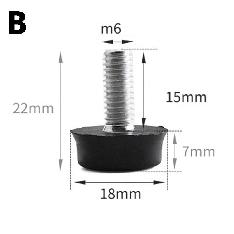 5PCS Furniture Adjustable Bolt Chair Feet Level Floor Protector Leg Pad Base Sofa Cabinet Table Mute Damping Anti-skid Support-B