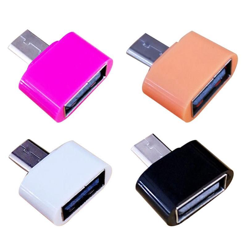 Universal Mini Micro to USB 2.0 OTG Adapter Connector-White