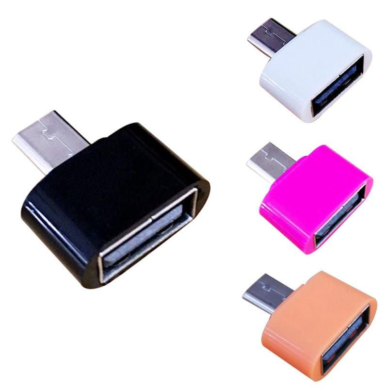 Universal Mini Micro to USB 2.0 OTG Adapter Connector-White