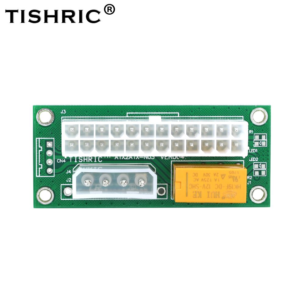 Dual PSU Power Supply Sync Adapter Fast Shipping Add2psu ATX 24Pin To 4pin Molex  Connector Riser Card Miner Mining BTC