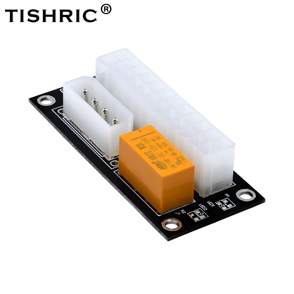 Dual PSU Power Supply Sync Adapter Fast Shipping Add2psu ATX 24Pin To 4pin Molex  Connector Riser Card Miner Mining BTC