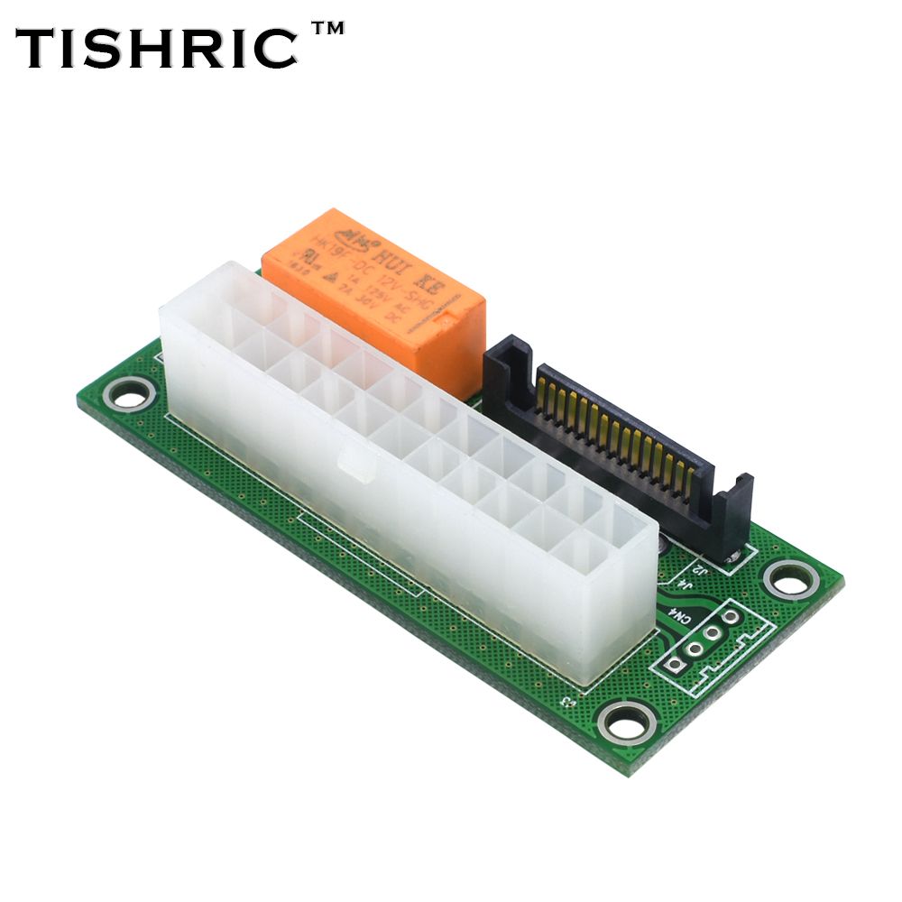 Dual PSU Power Supply Sync Adapter Fast Shipping Add2psu ATX 24Pin To 4pin Molex  Connector Riser Card Miner Mining BTC
