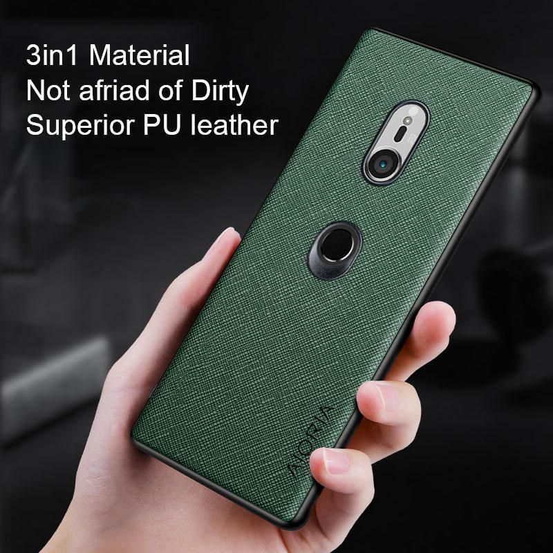 Case for Sony Xperia XZ3 funda Cross  pattern Leather skin phone cover Luxury coque for sony xperia xz3 case capa