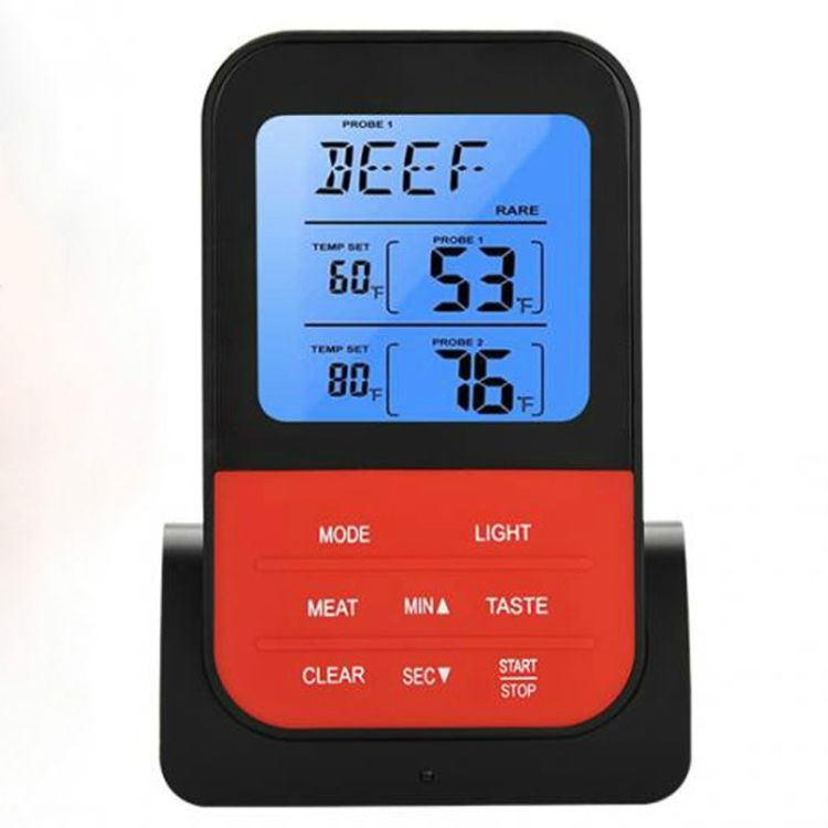 LCD Digital Food With Dual Probe Sensors Timer