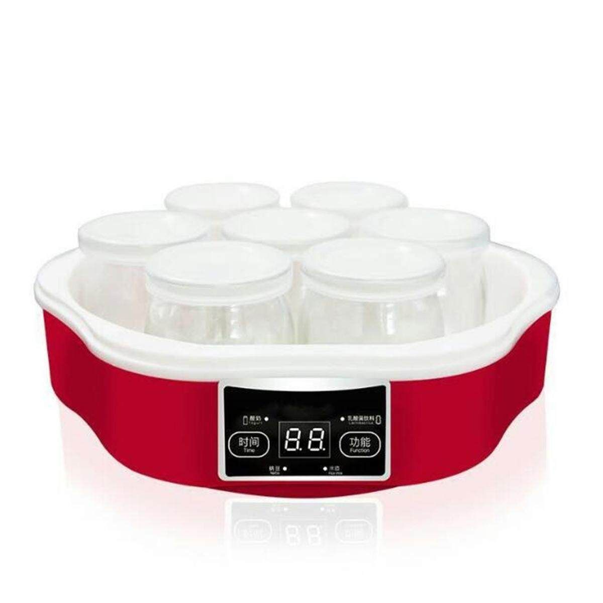 1.7L Yoghurt Maker W/ 7 Glass Jars Automatic Smart Touch Screen Control Yoghurt Maker With & 7 Glass Jars Automatic Smart Touch Screen Control Hot