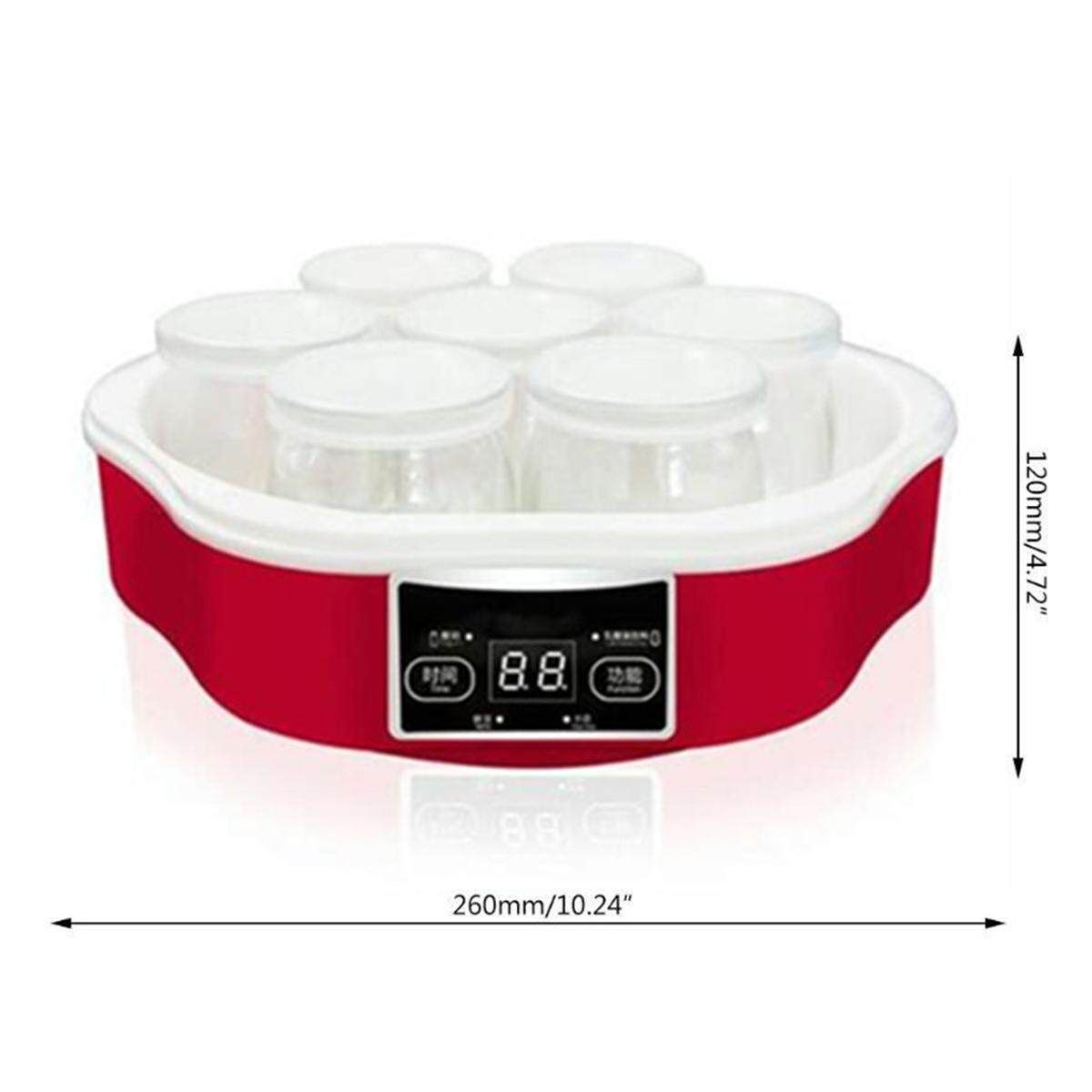 1.7L Yoghurt Maker W/ 7 Glass Jars Automatic Smart Touch Screen Control Yoghurt Maker With & 7 Glass Jars Automatic Smart Touch Screen Control Hot