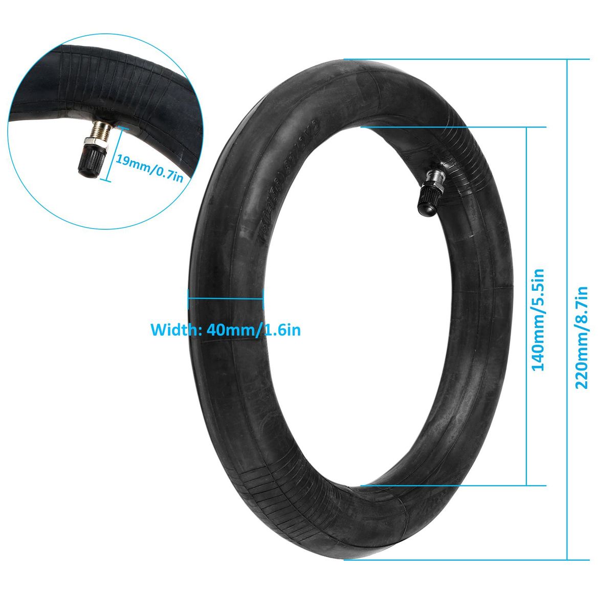 Universal 2 Pcs 8.5'' Upgraded Thicken Tire Tubes Replacement For Xiaomi M365/Pro Scooter Tyre Inner Tubes Repair Tool