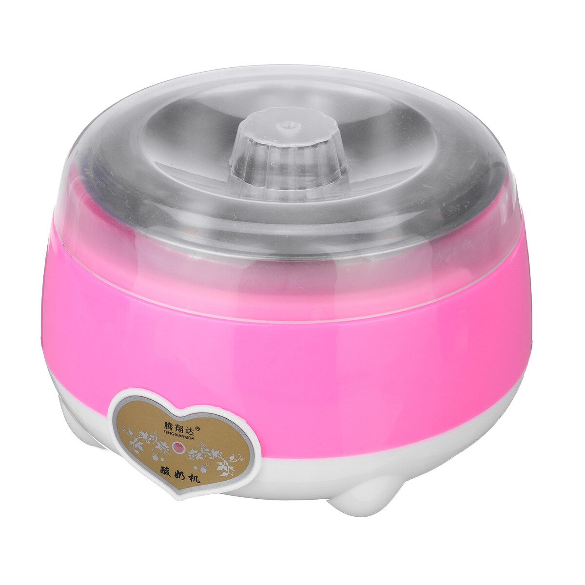 220V 1.0L Yogurt Machine Maker Household Fully Automatic Stainless Steel Small Yogurt Machine Kitchen Tools Stainless Steel Inner /Plastic Inner Pink (Stainless Steel)