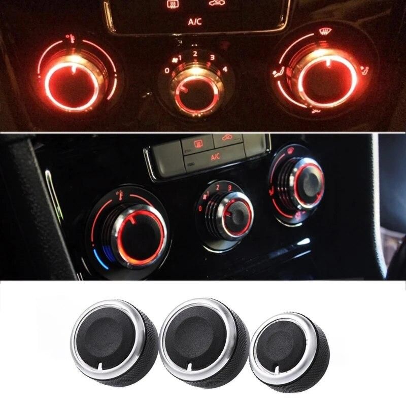 3 Pcs A/C Air Condition Panel Control Switch Knob for MK6 Bora Golf 5 Tiguan