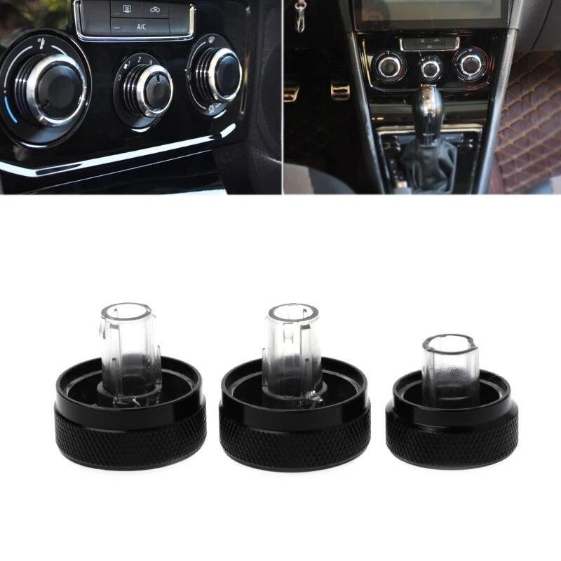 3 Pcs A/C Air Condition Panel Control Switch Knob for MK6 Bora Golf 5 Tiguan