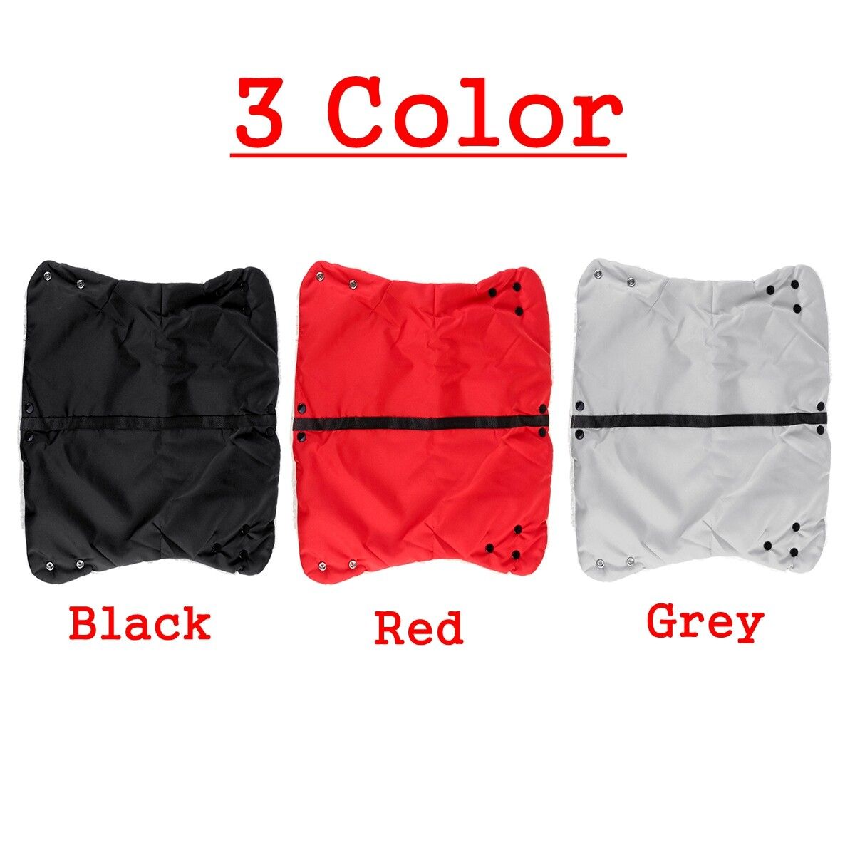 Child Baby Carriage Stroller Pushchair Winter Warm Fur Fleece Hand Cover Black