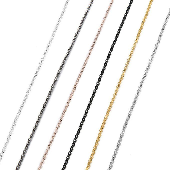 3 Pieces 10 Yards/Roll Necklace Chains Key Link For Jewelry Making Men