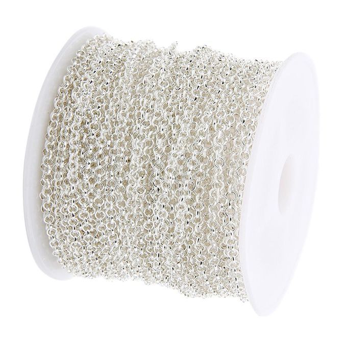3 Pieces 10 Yards/Roll Necklace Chains Key Link For Jewelry Making Men