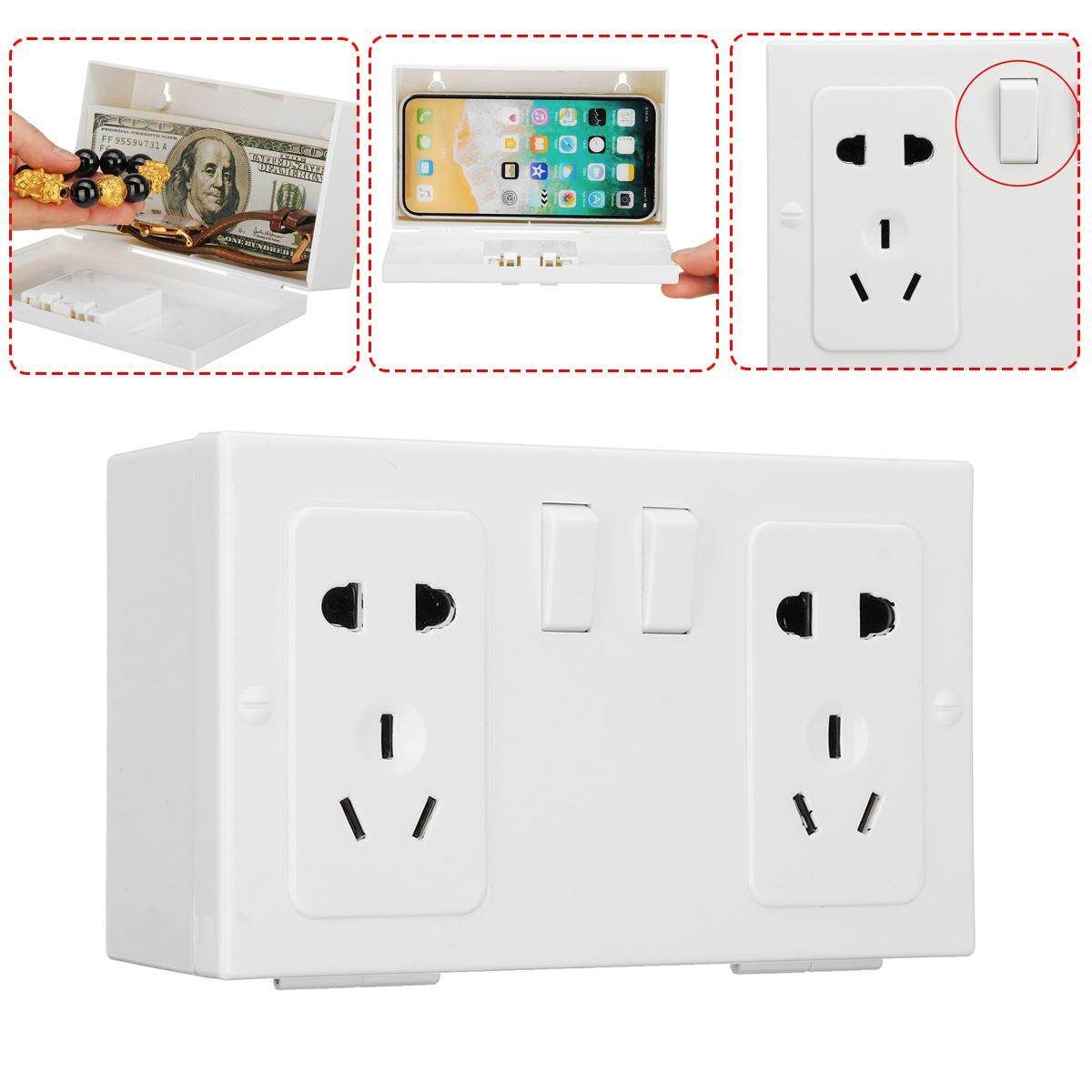 Hidden Wall Safe Security Electrical Socket Outlet Vault Secret Hide Valuables Green Box / USG