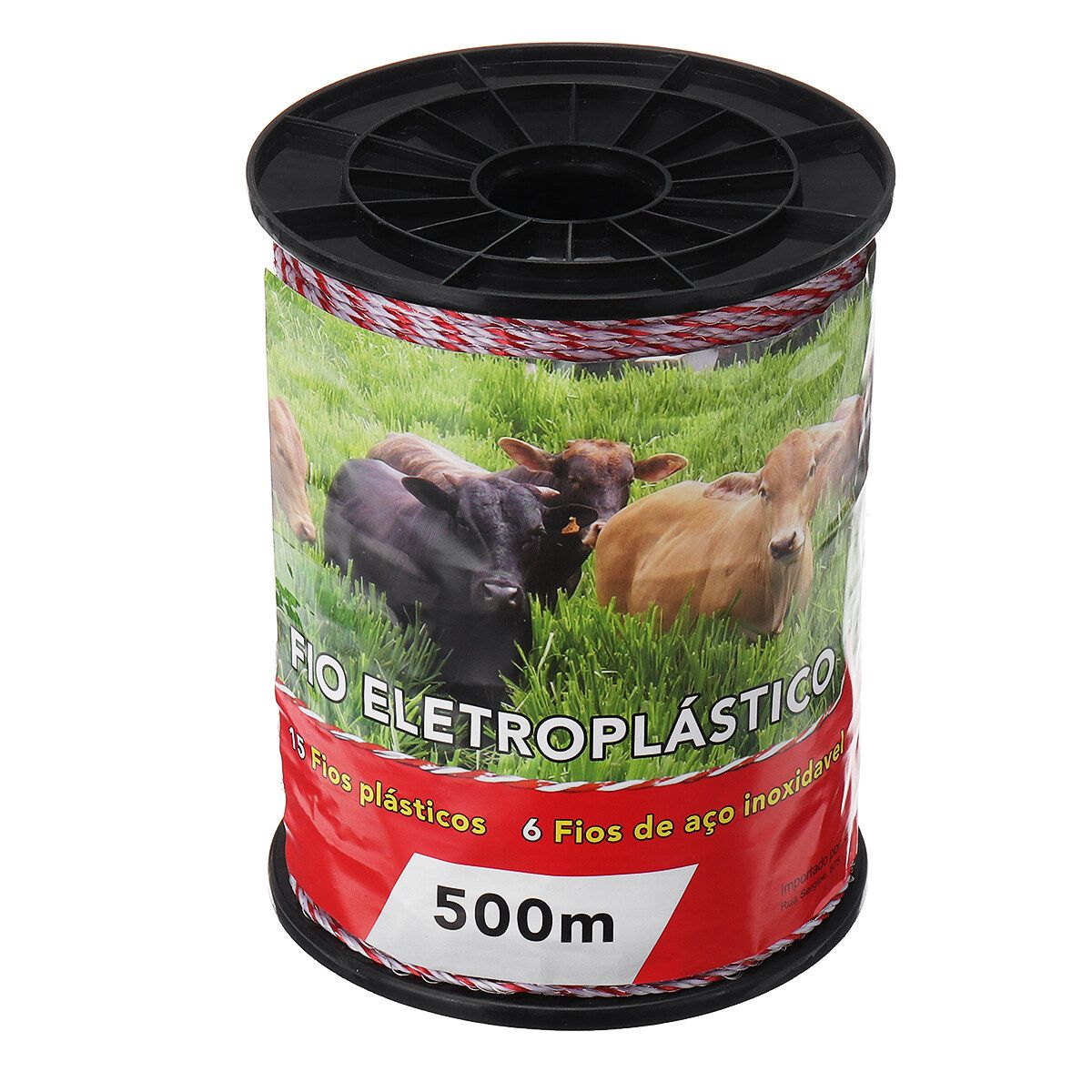 500M Roll Electric Fence Rope Red White Polywire With Steel Poly Rope For Horse Animal Fencing Ultra Low Resistance Wire