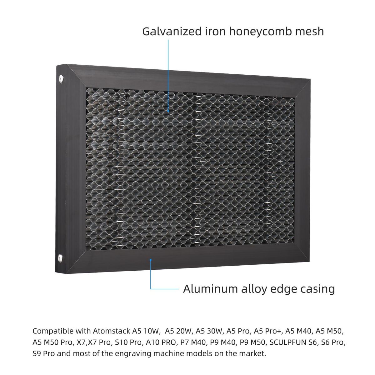 Laser Engraver Honeycomb Working Table Iron Panel Board Platform for Diode Laser Machine Clean Cutting Table-protecting for Carving Wood/Metal / Acrylic 300x200x21mm Compatible with Atomstack A5 /X7/S10 Pro/ A10 PRO/ P7 M40/ 