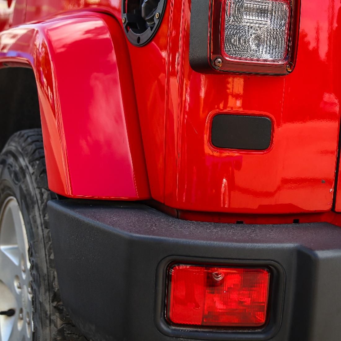 Car Left Tail Light Decorative Trim Cover for Jeep Wrangler JK 2007-2017 Accessories,Black
