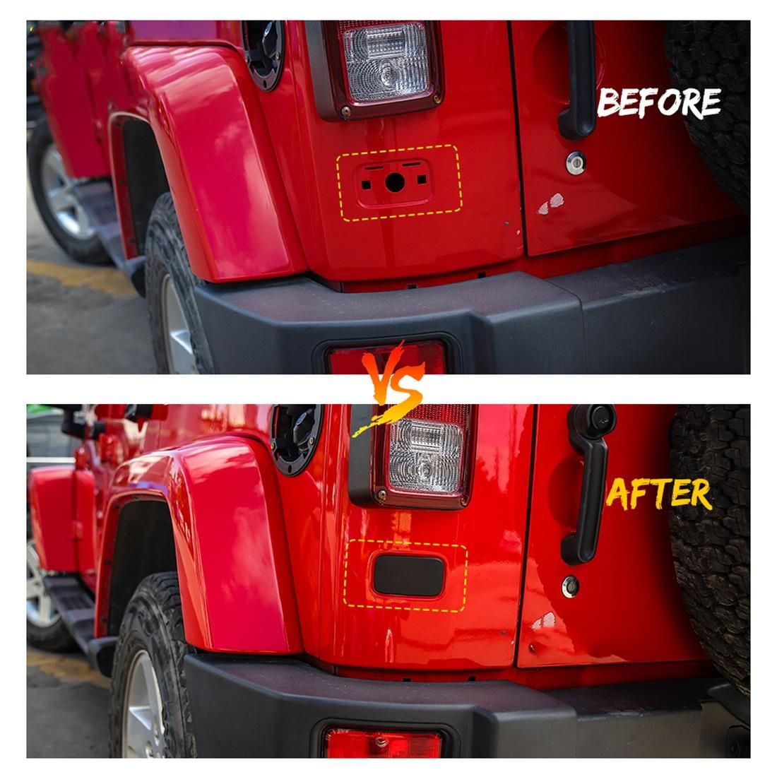 Car Left Tail Light Decorative Trim Cover for Jeep Wrangler JK 2007-2017 Accessories,Black