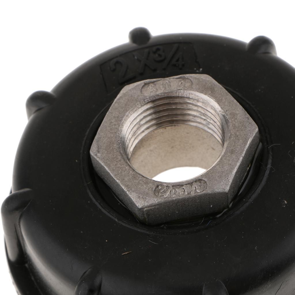 IBC Tank Cap Adapter 60mm Coarse Thread To 1/2" Outlet Garden Hose