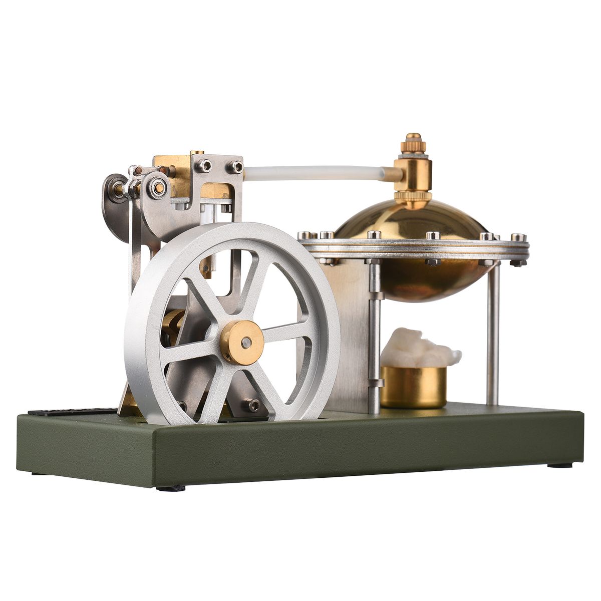 Hot Air Stirling Engine Motor Model Flywheel   Saucer Design