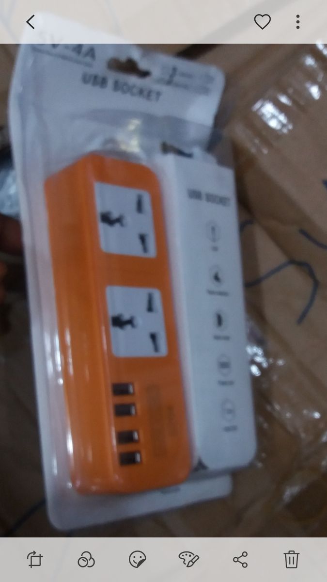 2 Way Extension Cord  Sockets With 4 USB Port Charger