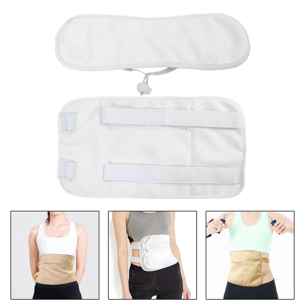 Castor  Compress Adjustable Strap Anti Oil White Sticker Strap