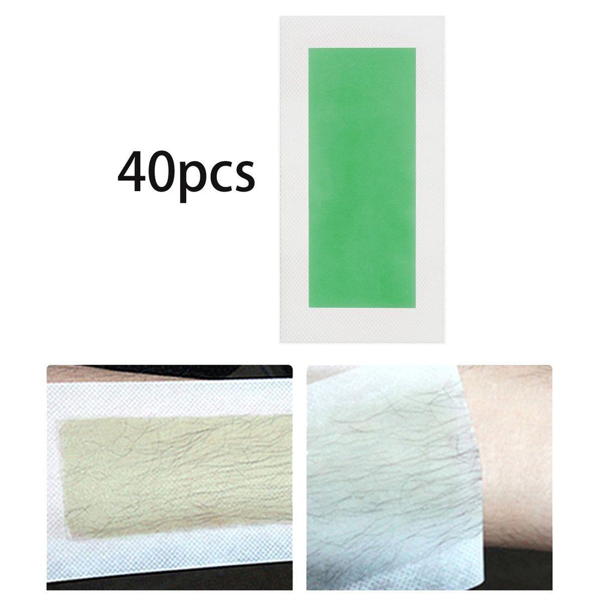 40Pcs Hair Removal  Strips Waxing Wipe Sticker For Armpit Bikini