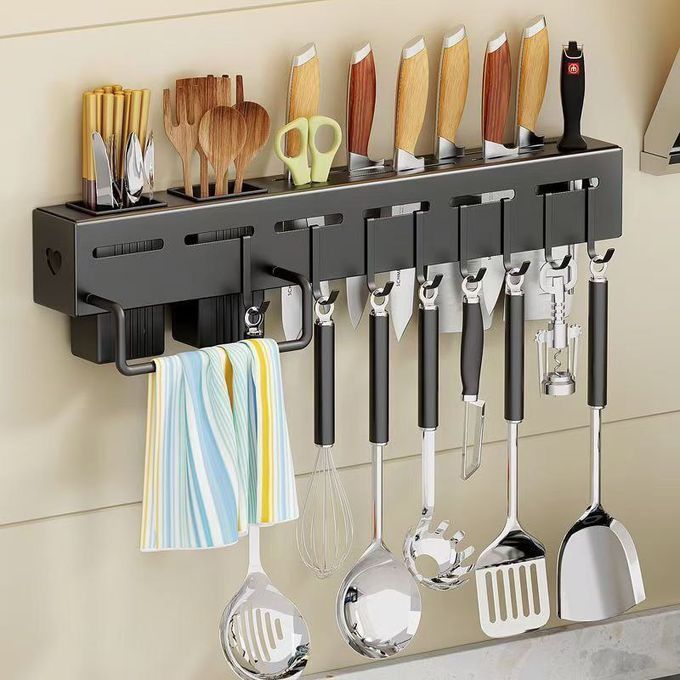 60cm Wall Mounted Knife Cutlery Holder Rack