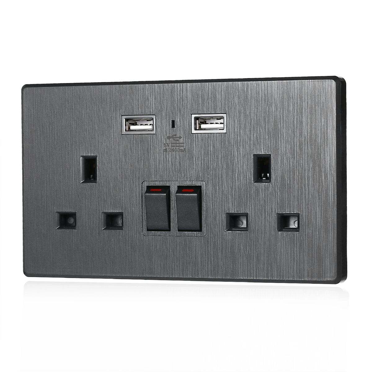 Socket Socket USB With 2 2 5V 2.4A 13A Plug Dual Gang Wall