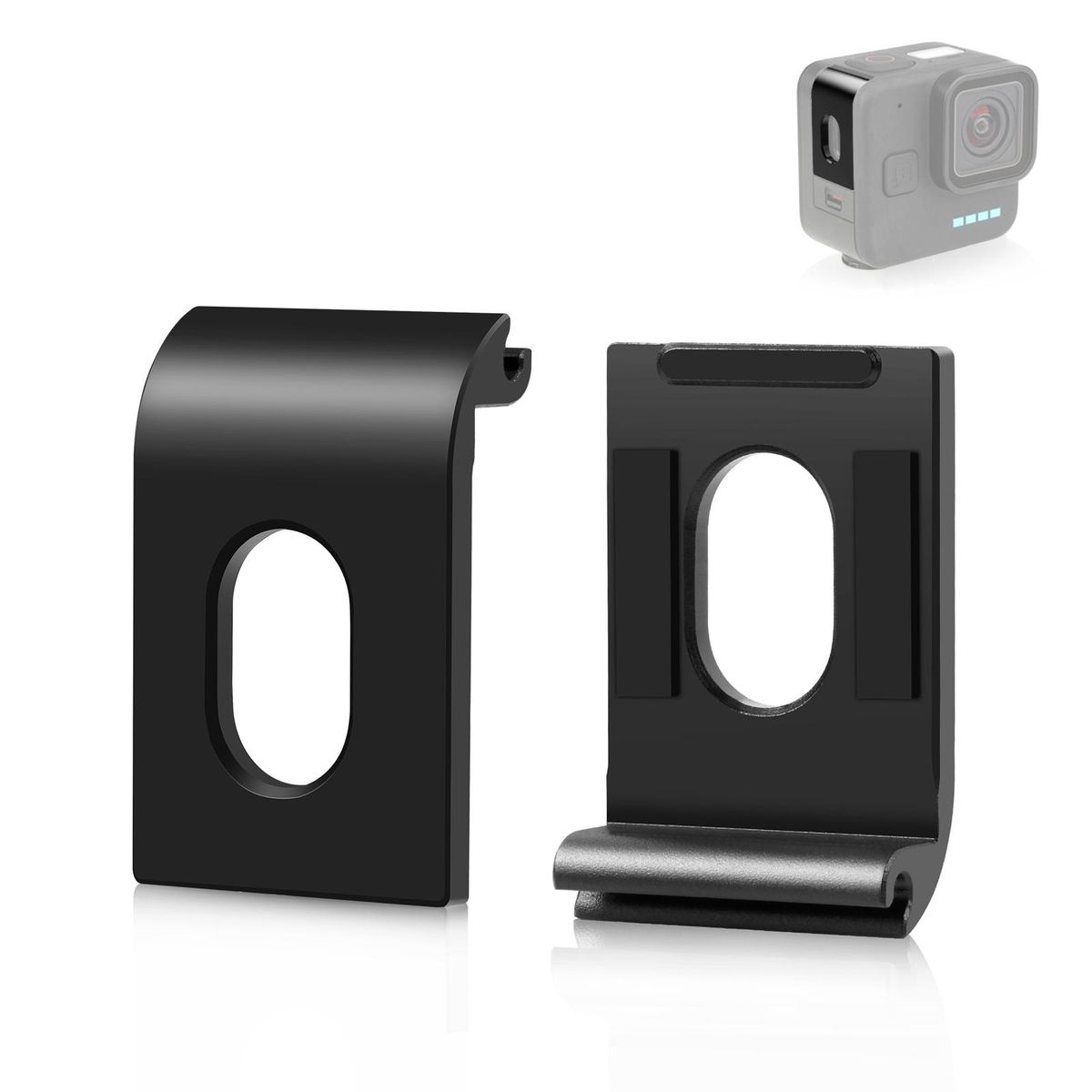 PULUZ Metal Battery Cover Replacement for GoPro Hero 11 Black Mini Removeable Battery Lid Side Door Sports Camera Accessories