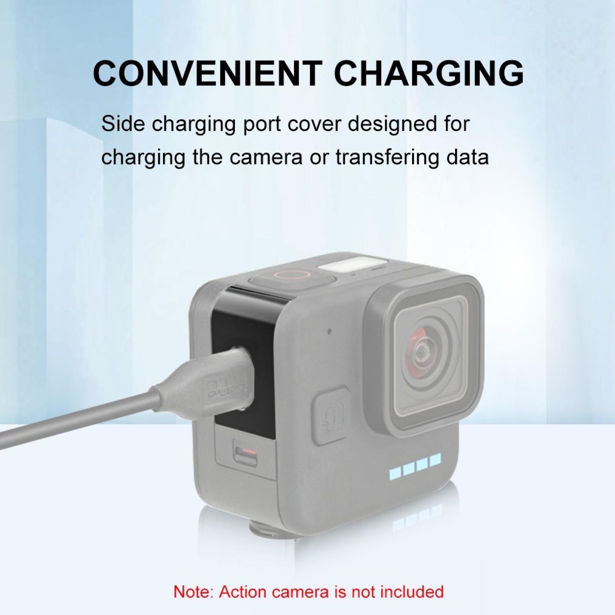 PULUZ Metal Battery Cover Replacement for GoPro Hero 11 Black Mini Removeable Battery Lid Side Door Sports Camera Accessories