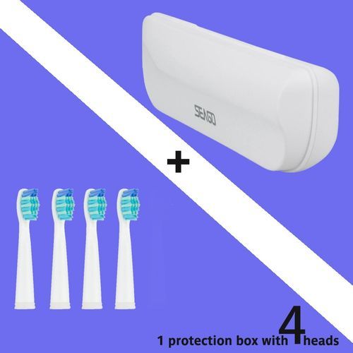 Replacement Electric Toothbrush Head Nozzles For SG507 Toothbrush Travel Case Protection Box Black