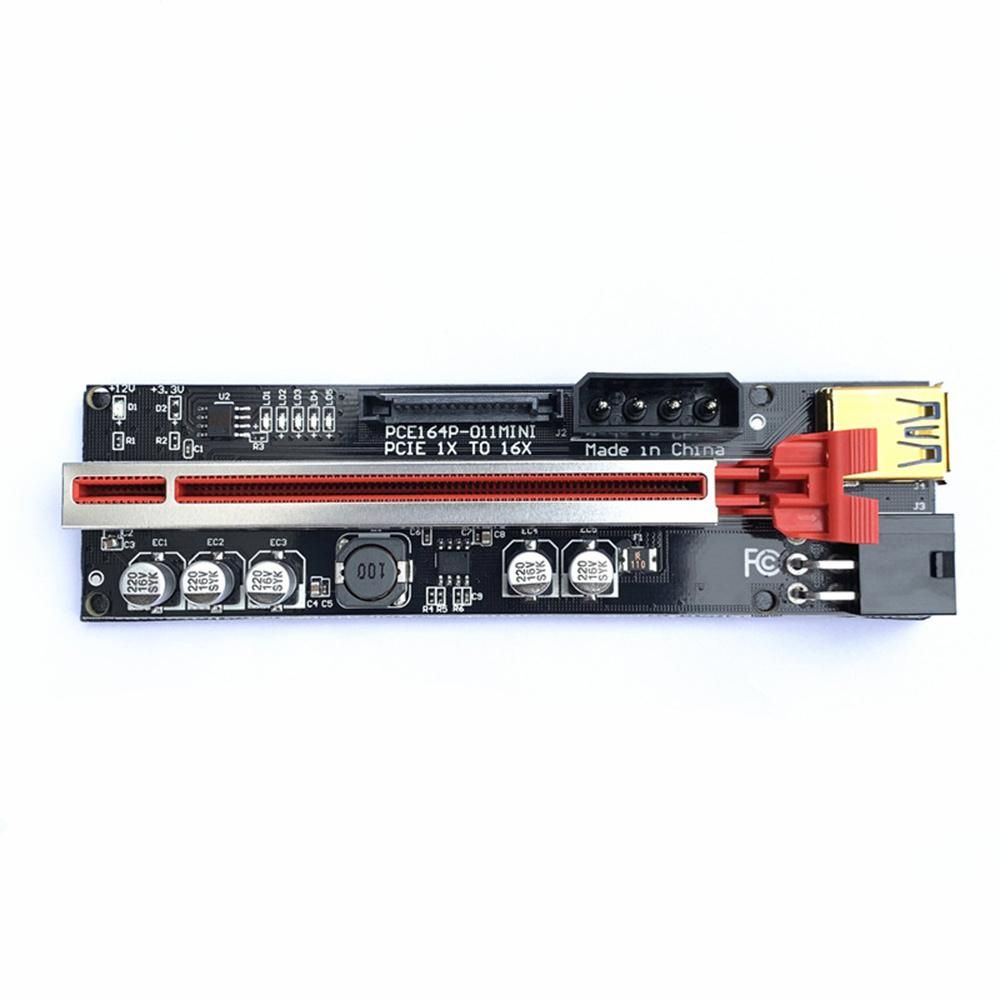 1Pcs VER011-Mini Riser Card USB3.0 High-Speed Riser 1X to 16X Extension Cable for Graphics Card PCI-E Riser for Mining