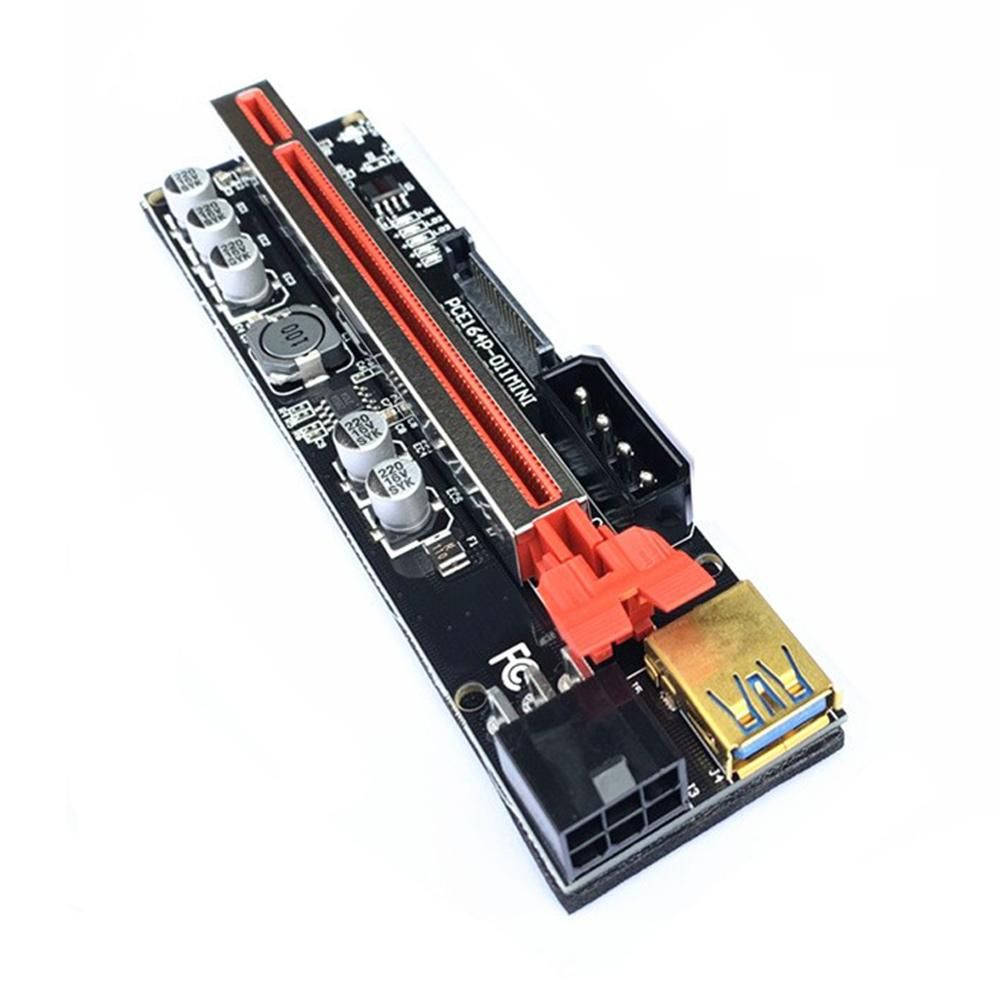 1Pcs VER011-Mini Riser Card USB3.0 High-Speed Riser 1X to 16X Extension Cable for Graphics Card PCI-E Riser for Mining
