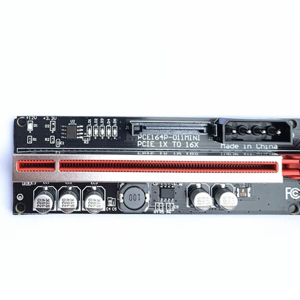 1Pcs VER011-Mini Riser Card USB3.0 High-Speed Riser 1X to 16X Extension Cable for Graphics Card PCI-E Riser for Mining