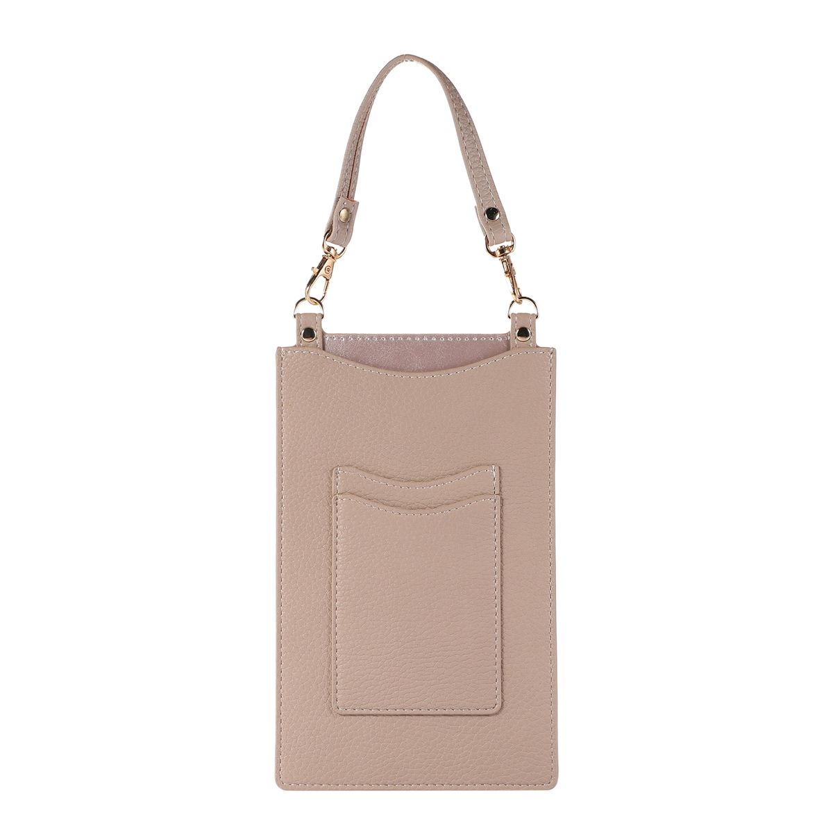 Litchi Texture Card Bag With Short Strap