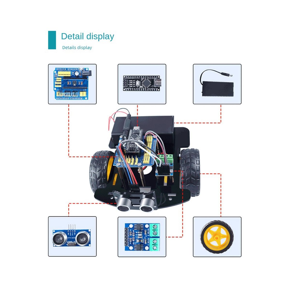 Car Smart Robot Programming Kit DIY Electronic Kit Smart Car Robot Kit Programming Learning Programming Kit