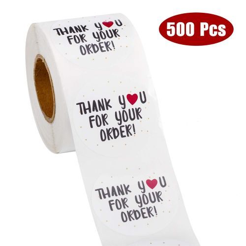 One Roll Thank You Packaging Decorating Sealing Stickers