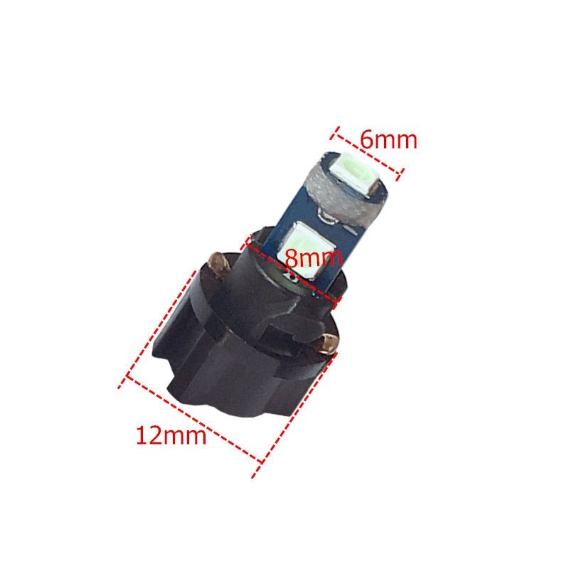10pcs T5 Car Auto 3smd 3030 Wedge LED Light Bulb Lamp Dash Board Instrument  Pink Ice Blue Red