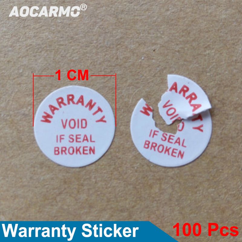 Aocarmo 100pcs/lot 1cm 10mm Damage Label Warranty Void Seal
