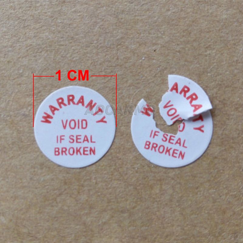 Aocarmo 100pcs/lot 1cm 10mm Damage Label Warranty Void Seal