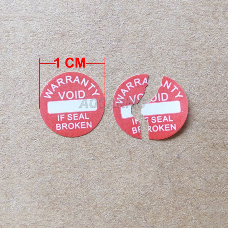 Aocarmo 100pcs/lot 1cm 10mm Damage Label Warranty Void Seal